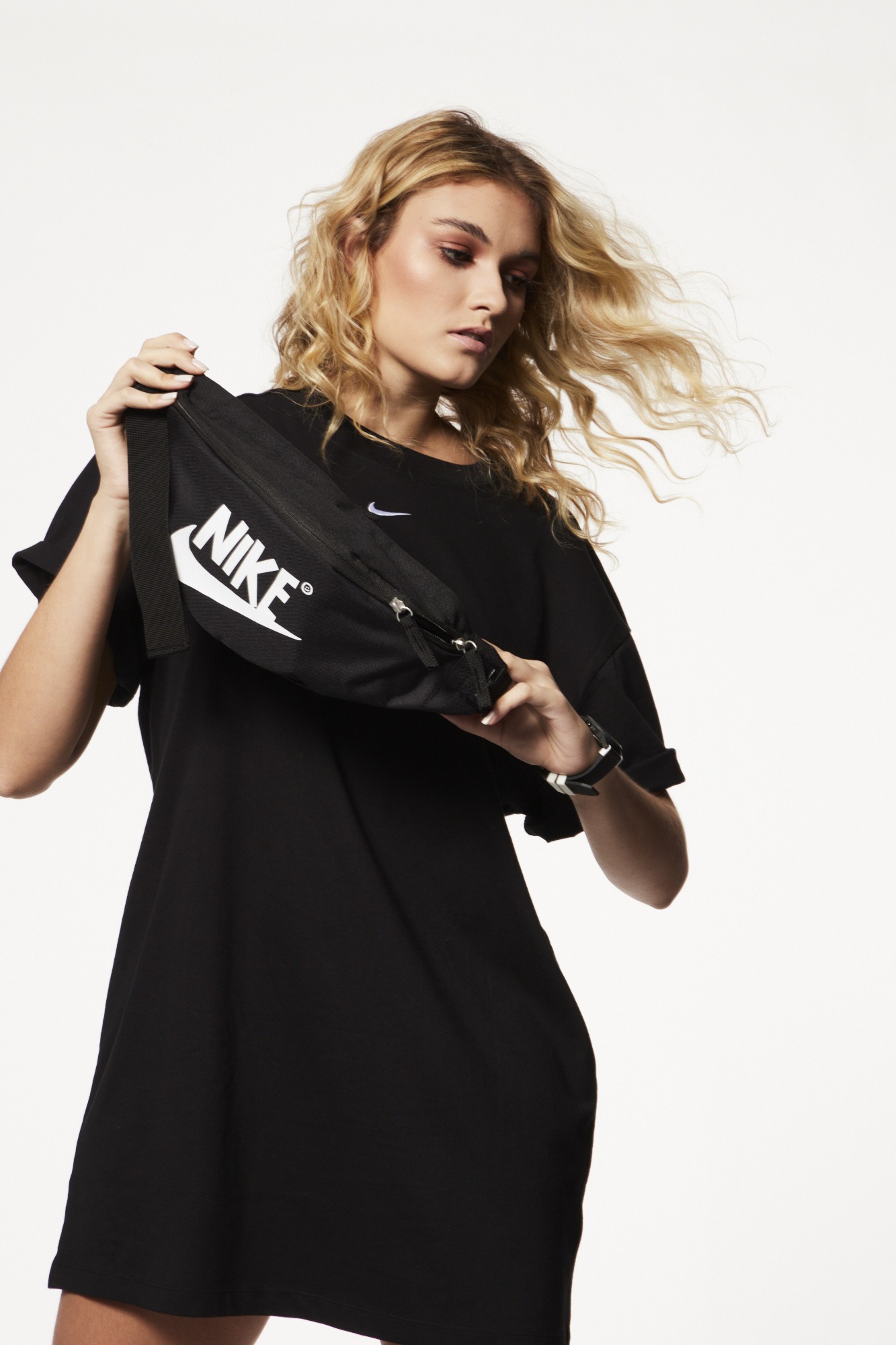 Athletic apparel on female model